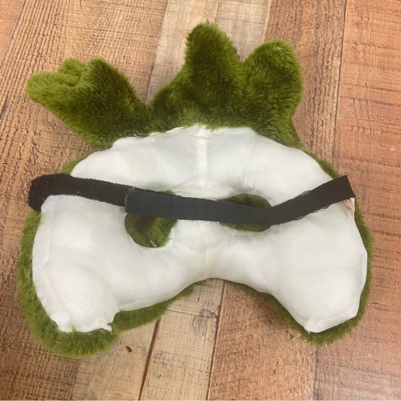 Vintage Anva 1987 Plush Dinosaur Mask Halloween Costume Triceratops Soft - Picture 4 of 8